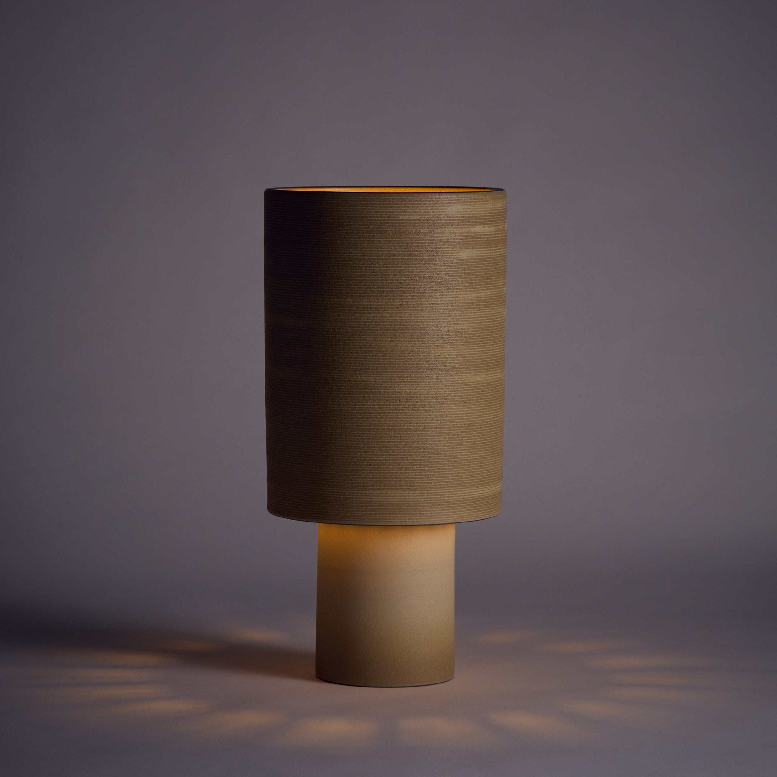 Stack Tall Table Lamp in Hickory and Barley
