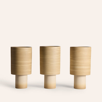 Stack Tall Table Lamp in Hickory and Barley