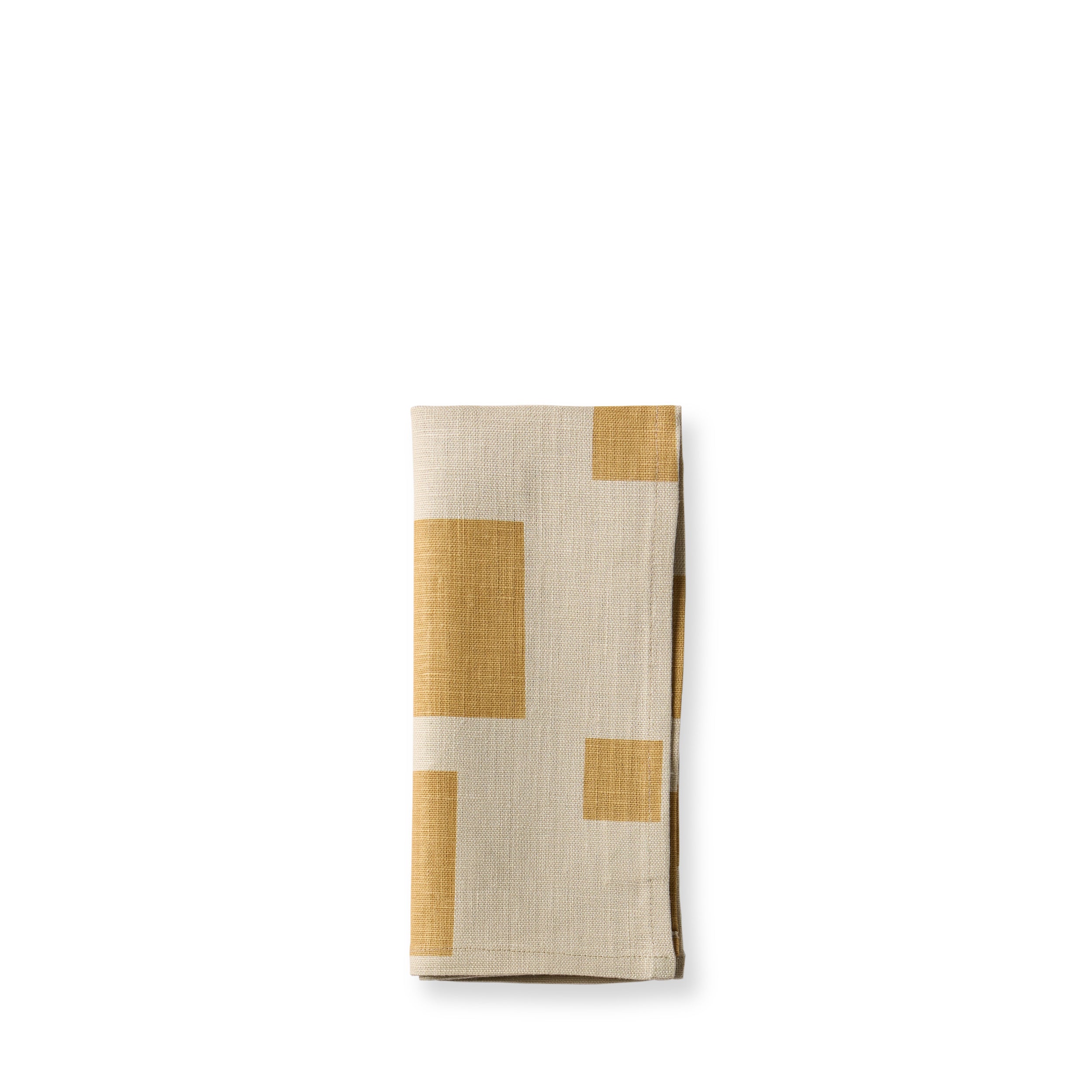 Casa Pattern Napkin in Leather & Celery Zoom Image 1