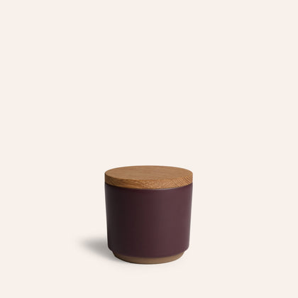 Container with Wooden Lid