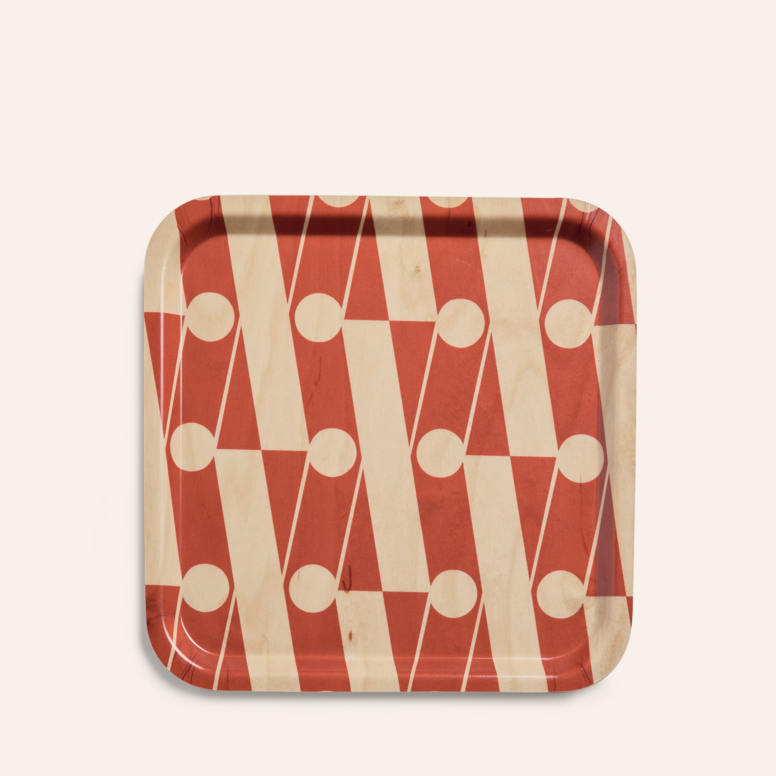 X Pattern Square Tray in Desert