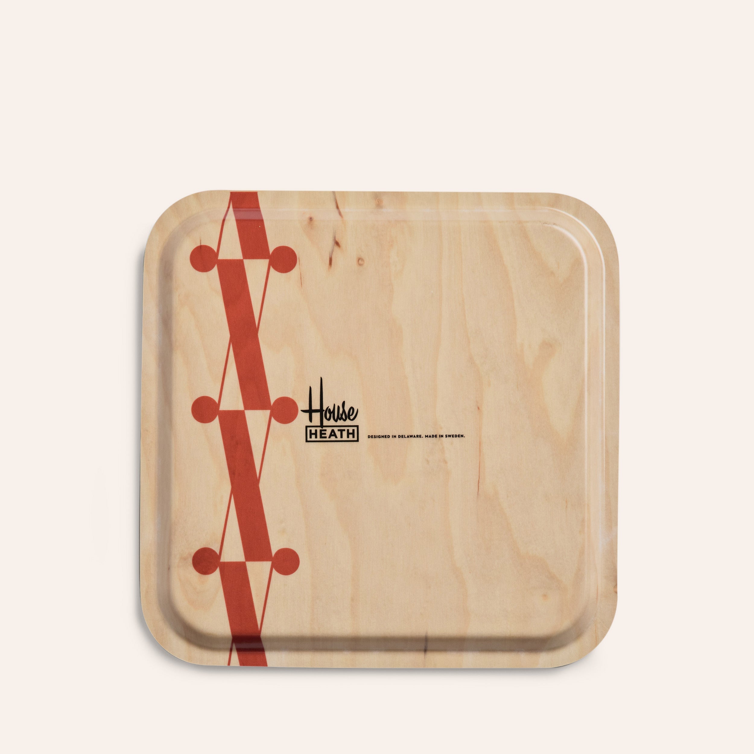 X Pattern Square Tray in Desert