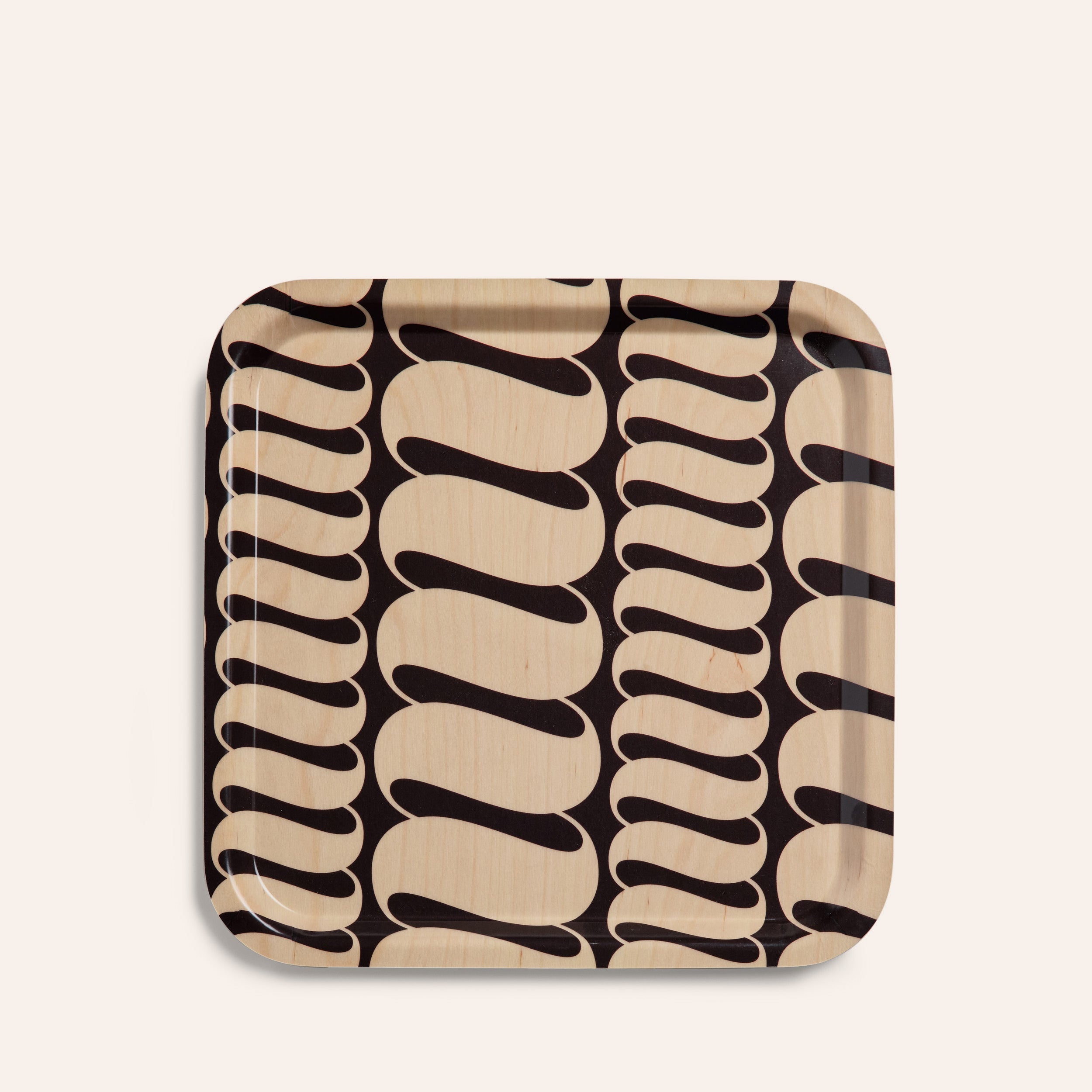 Tilde Pattern Square Tray in Taproot