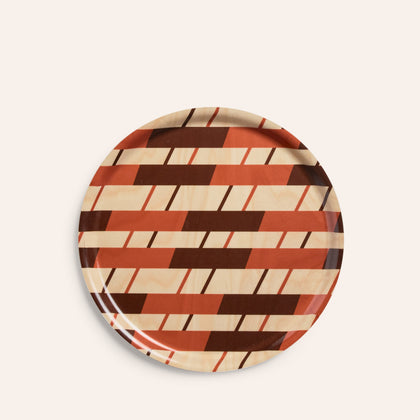 Pound Pattern Round Tray in Desert/Taproot
