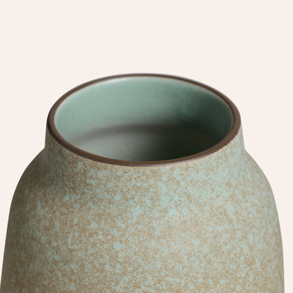 Wide Vase in White Pumice / Turmeric / Soapstone