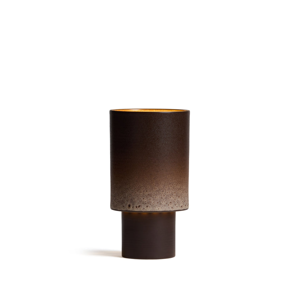 Stack Table Lamp Small in Vanilla Bean and Matte Brown Image 5