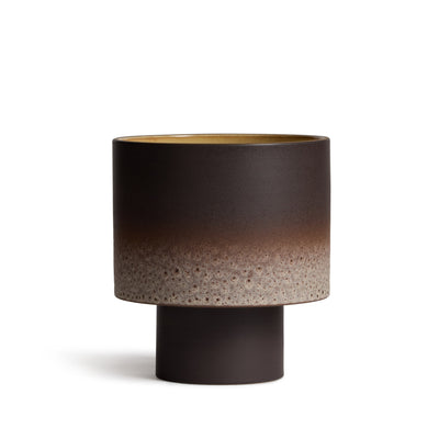 Stack Table Lamp Wide in Vanilla Bean and Matte Brown