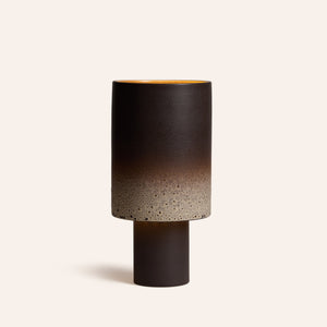 Stack Table Lamp Tall in Vanilla Bean and Matte Brown