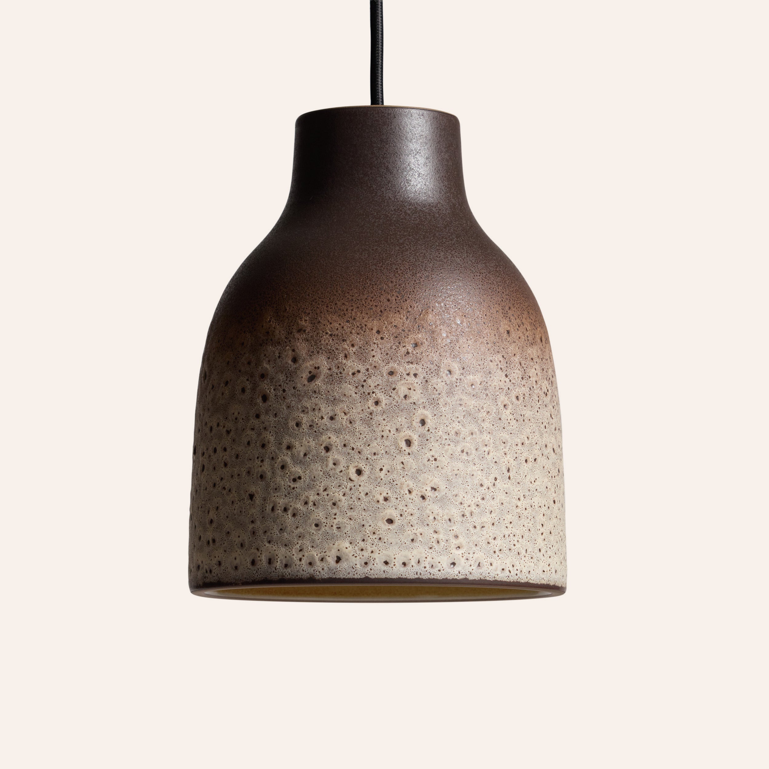 Bloom Pendant in Vanilla Bean and Matte Brown
