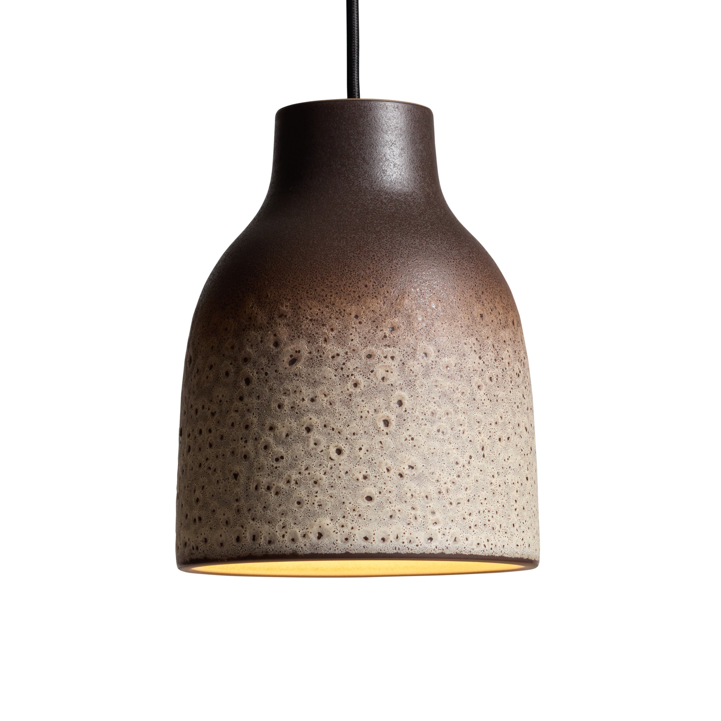 Bloom Pendant in Vanilla Bean and Matte Brown Zoom Image 1