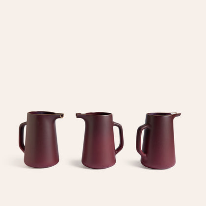 Large Pitcher in Cranberry and Taproot