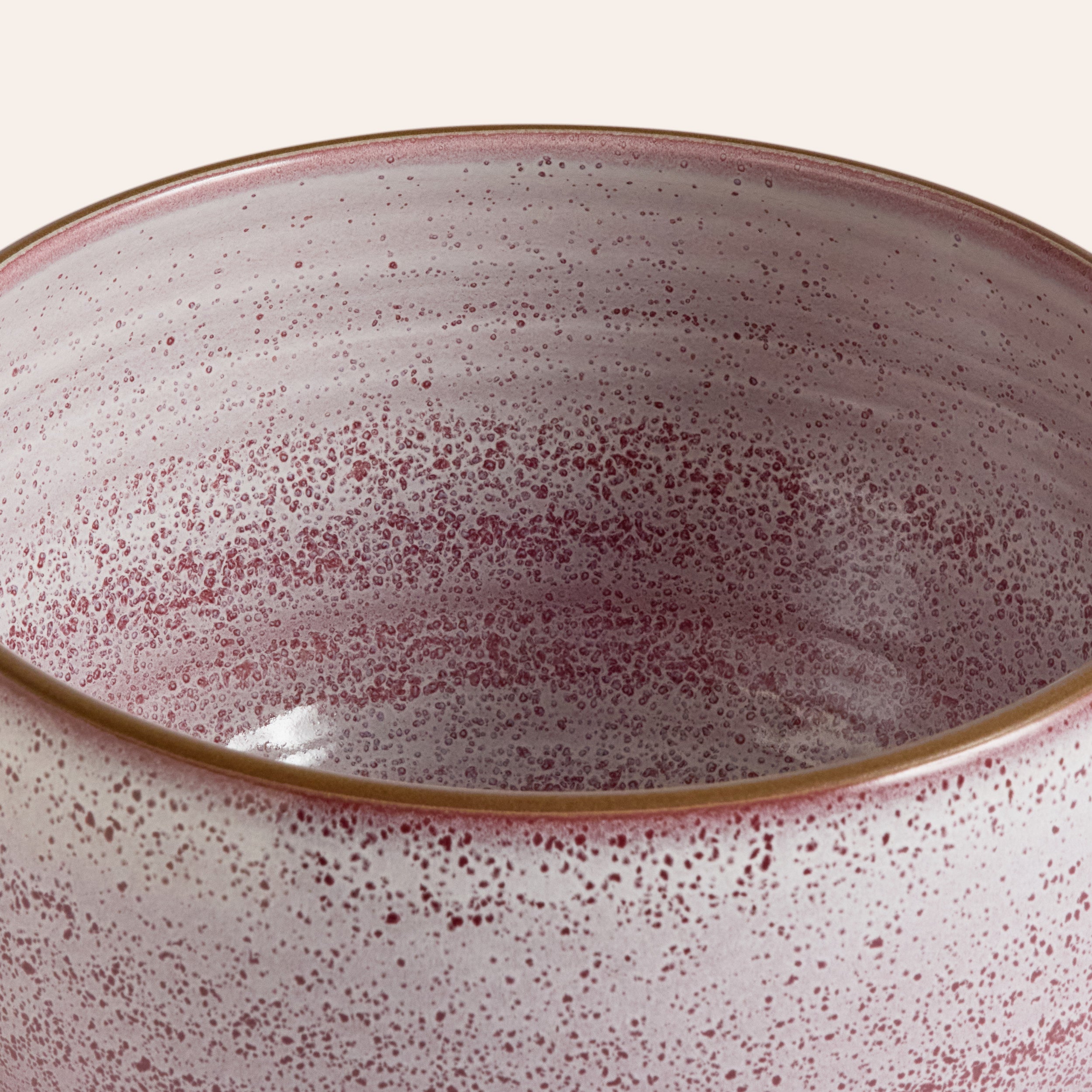 John's Bowl in Opaque White / Cranberry / Frost