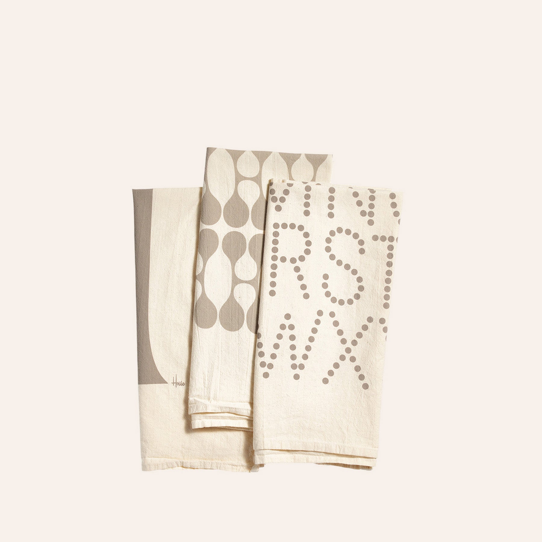 Flour Sack Tea Towels in Grey (Set of 3)