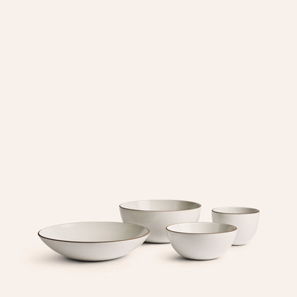 Deep Serving Bowl in Opaque White