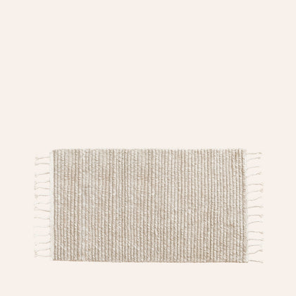 Malawi Rug in Oatmeal 24" W x 48" L