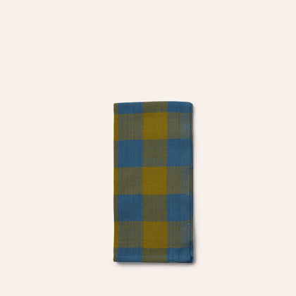 Big Gingham Napkin 3 in Blue (Set of 2)