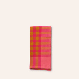 Grid Napkin in Coral (Set of 2)