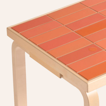 Tile Table Rectangular in Red+