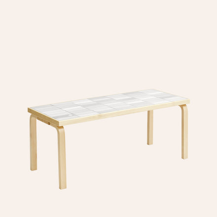 Tile Table Rectangular in White+