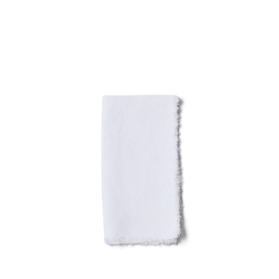 Tela Fringiato Napkin in Optic White (Set of 2) Image 1