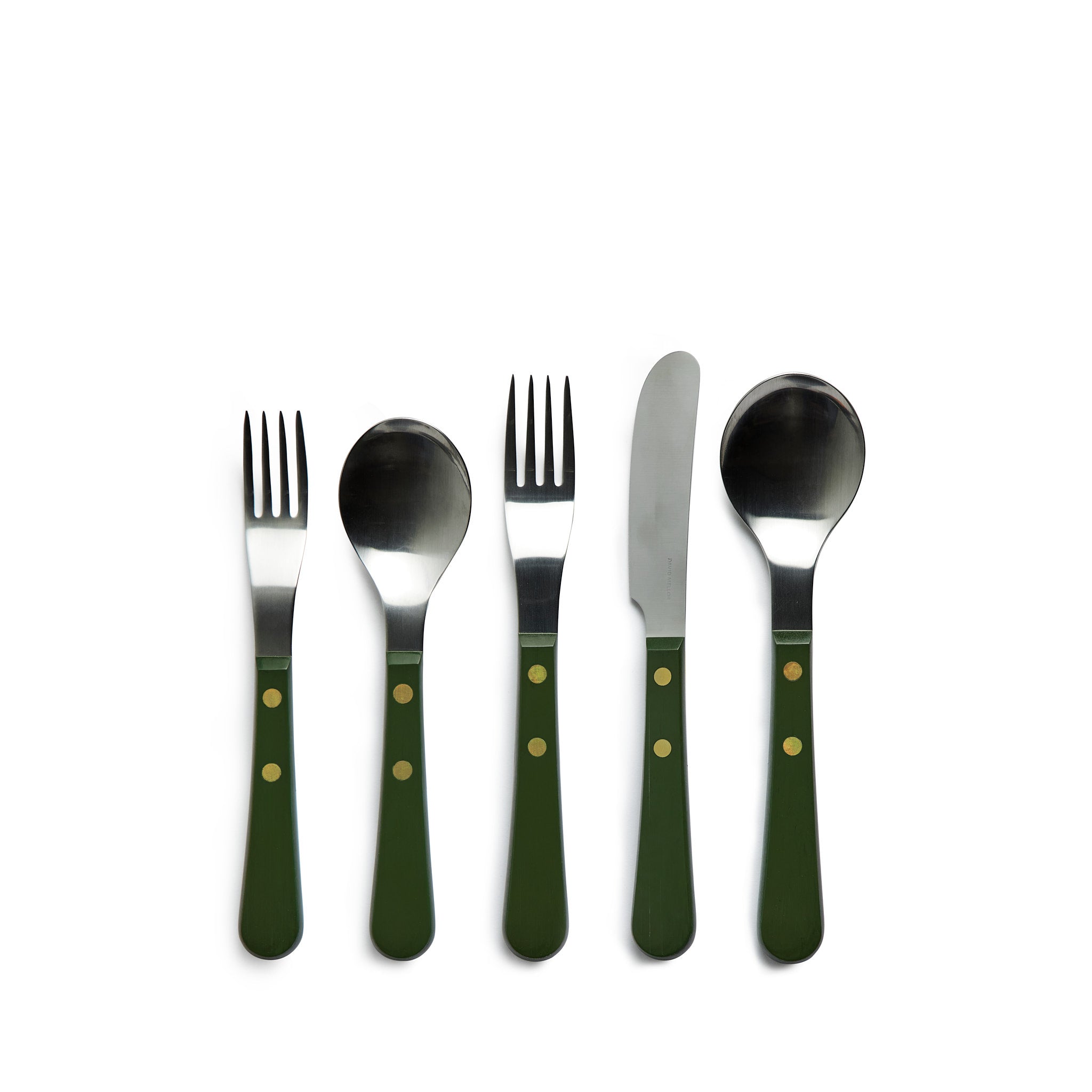 Provencal Flatware in Green (5 piece setting) Zoom Image 1
