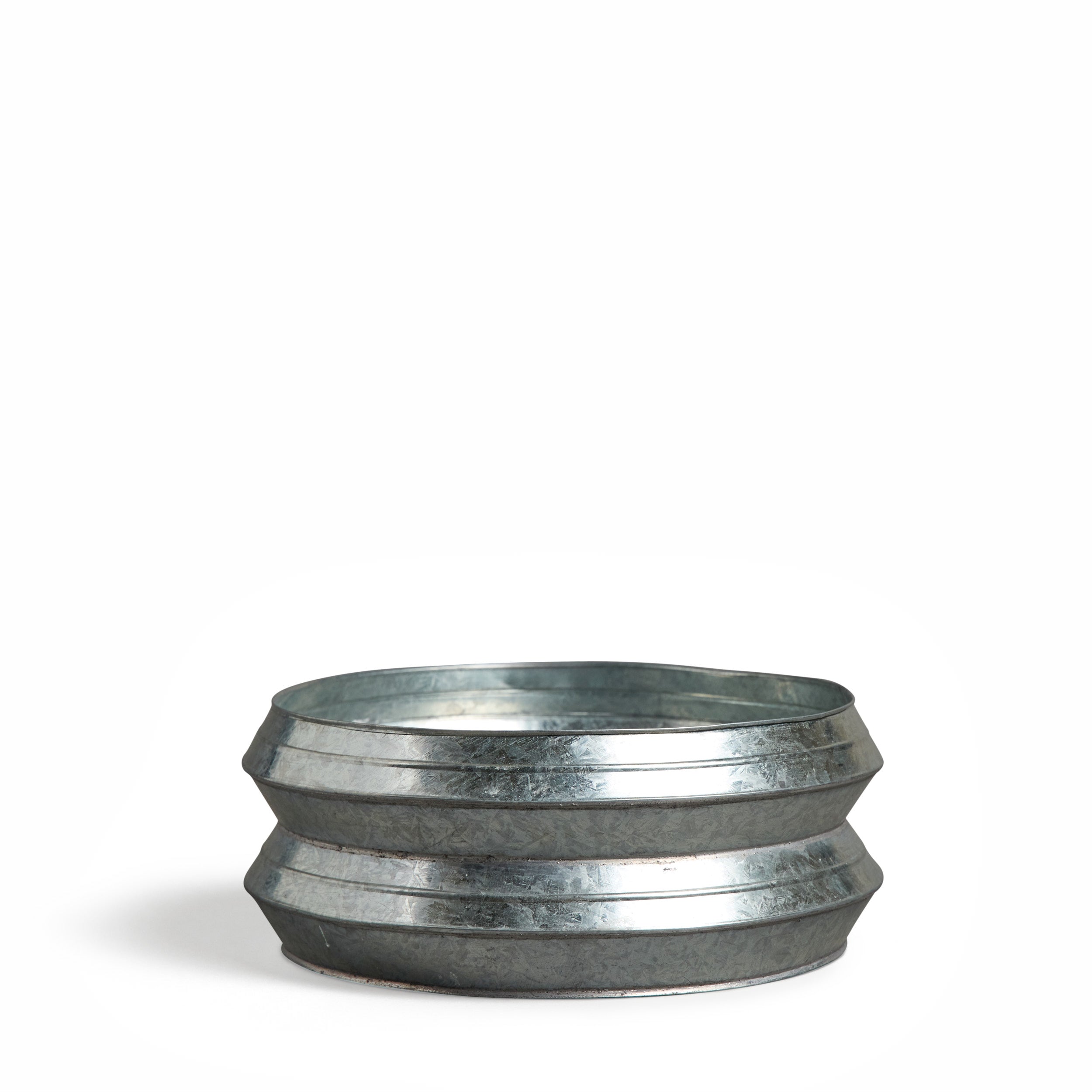 Zigzag Fruit Bowl in Galvanized Steel Zoom Image 1