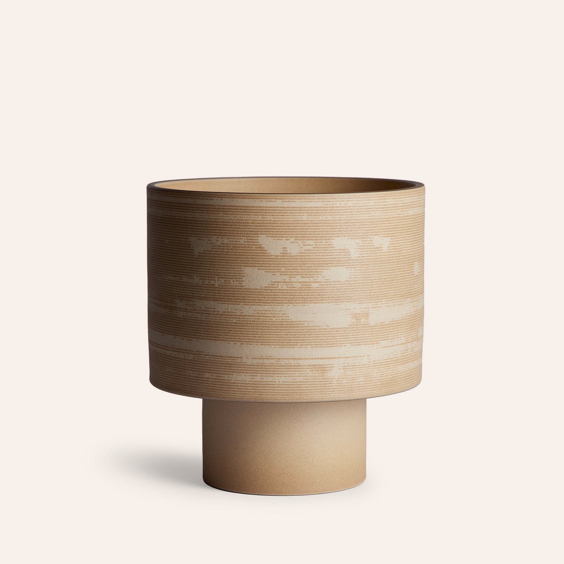 Stack Wide Table Lamp in Hickory and Barley