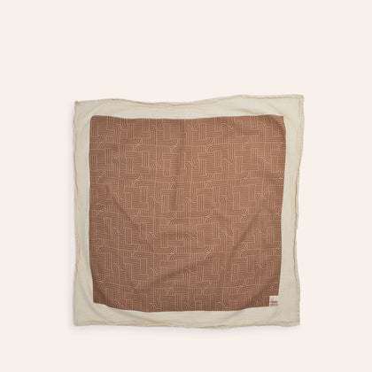 Chalet H Weave Tea Towels in Natural, Tomato, and Myrtle Green (Set of 3)