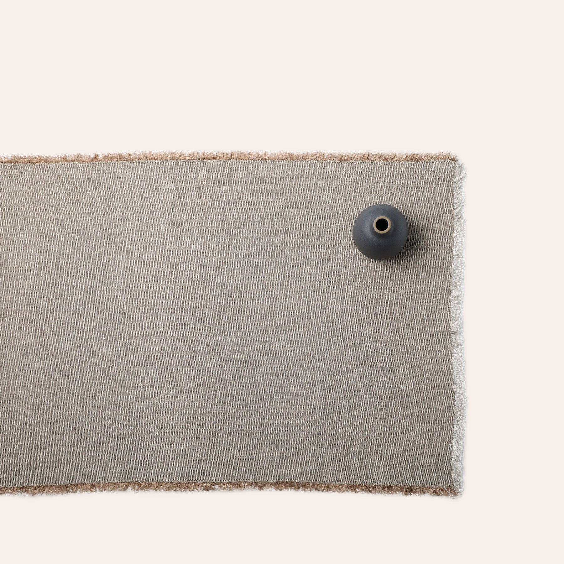 Linen Hopsack Runner in Isabella Beige