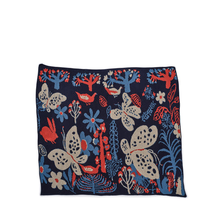 Kids Butterfly Blanket in Navy