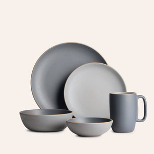 Indigo Slate 5-Piece Dinnerware Set