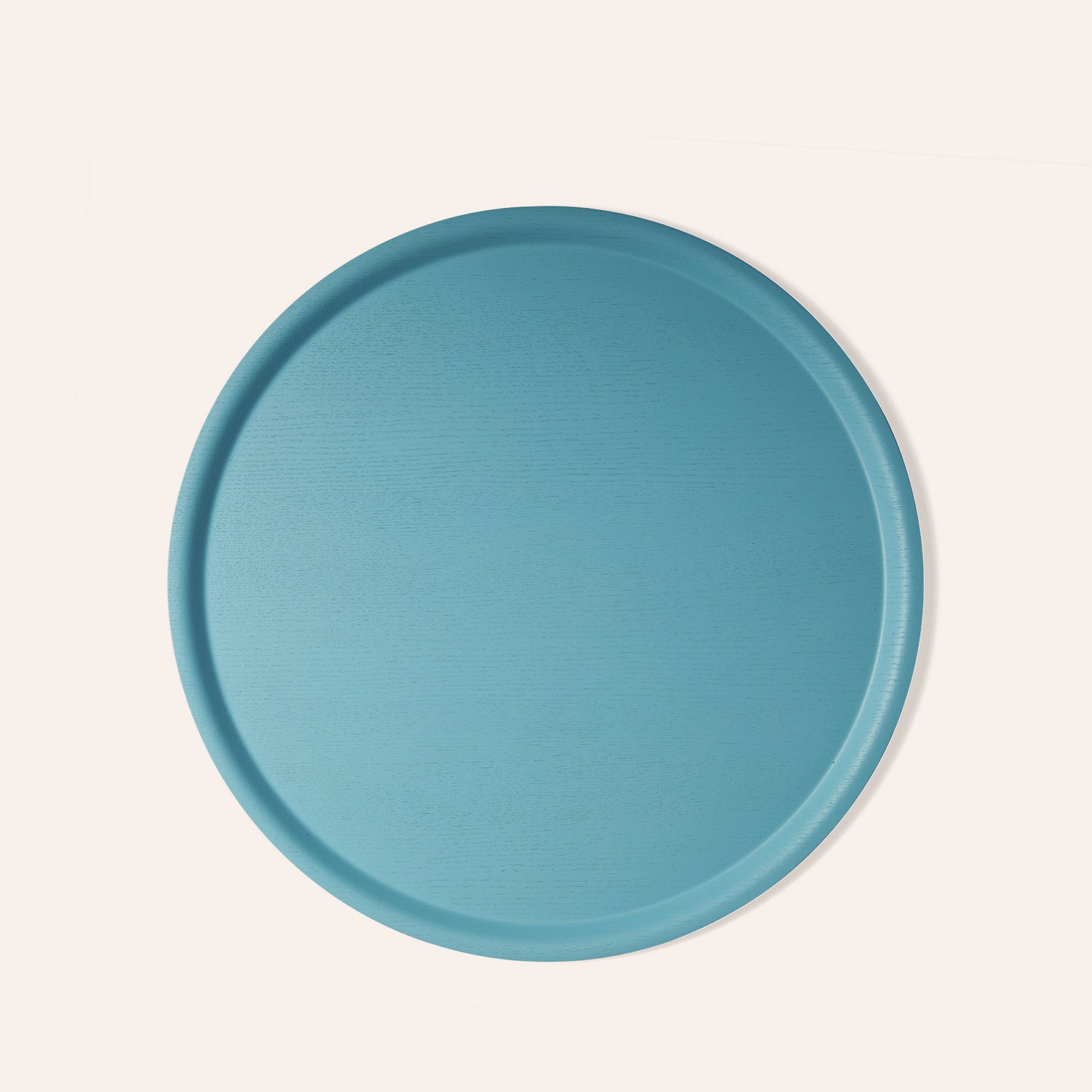 Large Round Tray in Foggy Blue