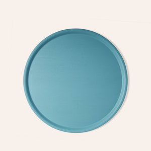 Large Round Tray in Foggy Blue