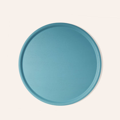 Large Round Tray in Foggy Blue