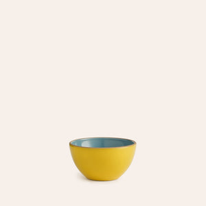 Kids Dessert Bowl in Wave Gloss / Zest Yellow