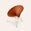 Saddle Leather Round Chair in Natural with Oyster White Base