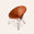 Saddle Leather Round Chair in Natural with Mauve Base