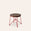 Walnut Stool with Strawberry Red Base