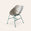 Aluminum Shell Chair with Turquoise Base