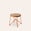 Quarter Sawn Oak Stool with Red Orange Base