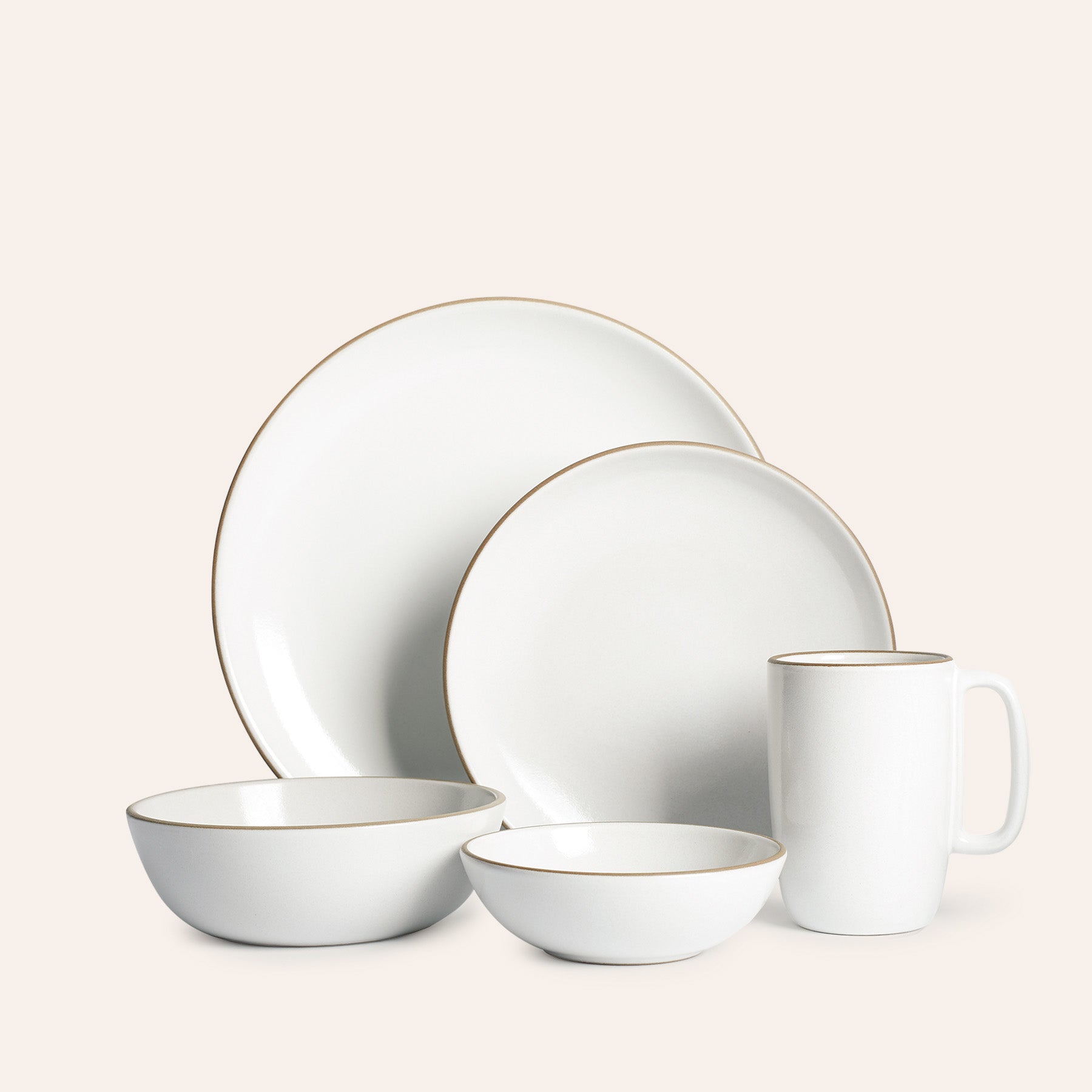 Opaque White Dinnerware Set