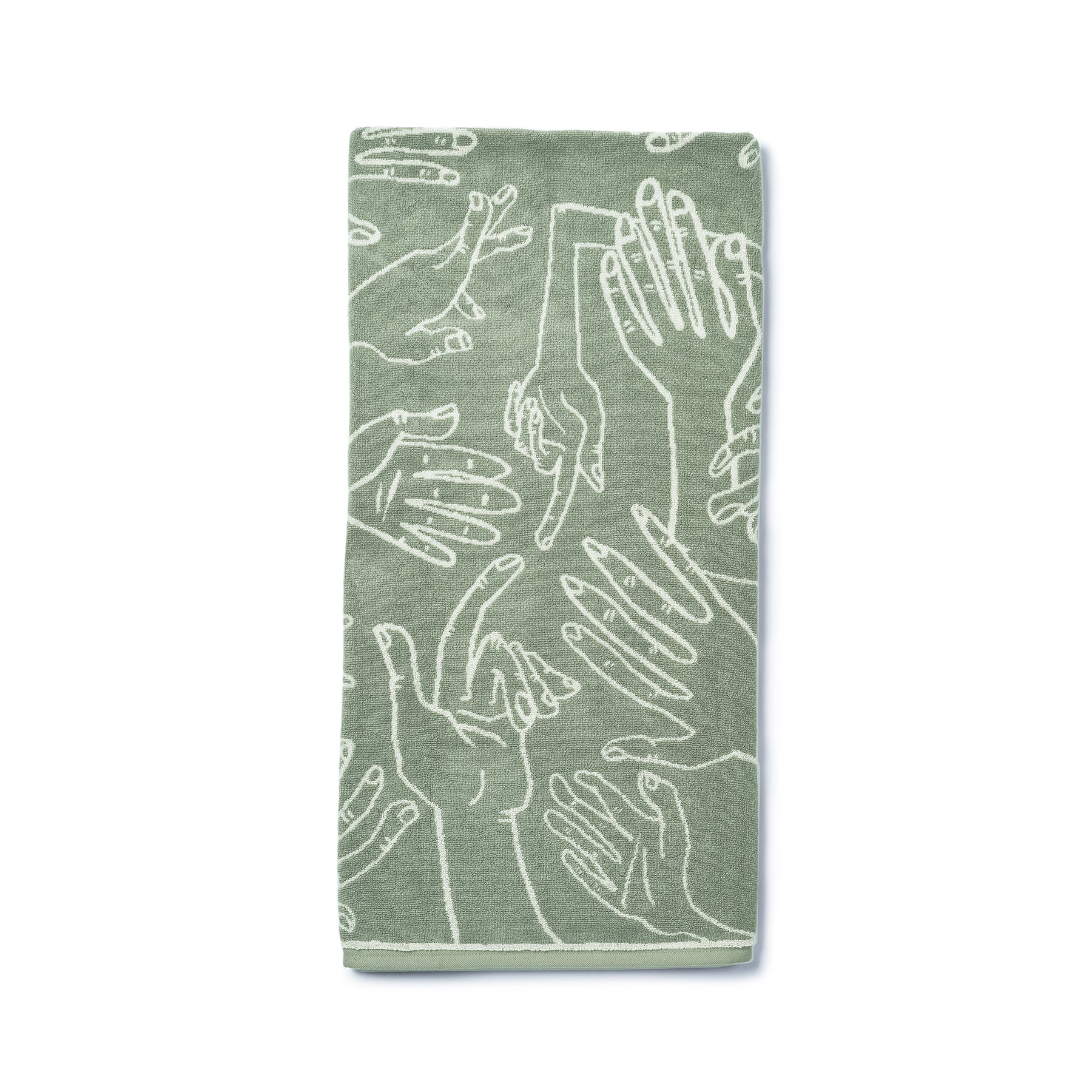 Hands Towel in Prairie Green Zoom Image 1