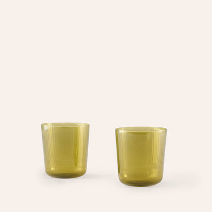 Luisa Acqua Glass in Citrine Green (Set of 2)
