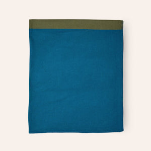 Citta Jacquard Blanket in Peacock Blue