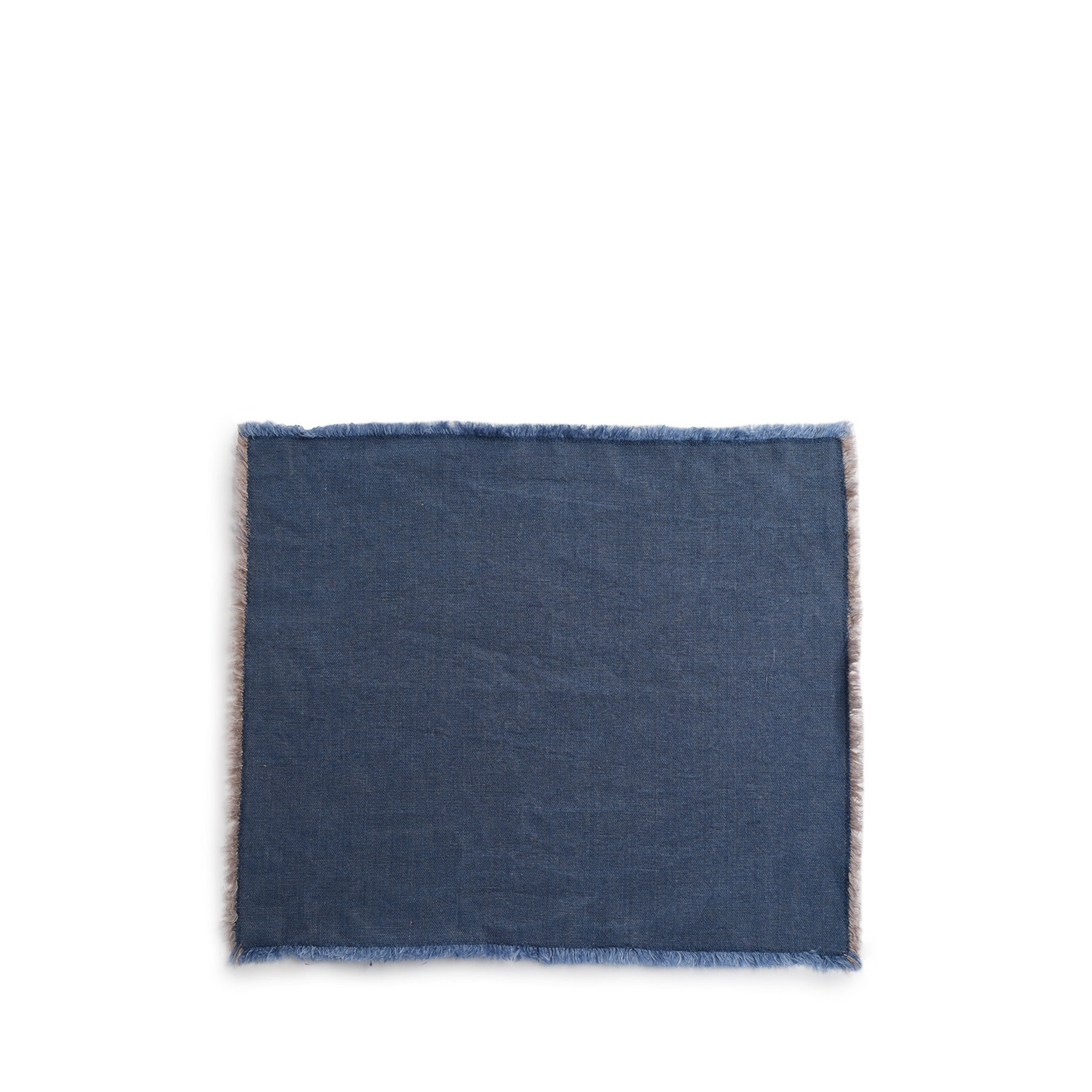 Linen Hopsack Placemat in Indigo Blue Zoom Image 1