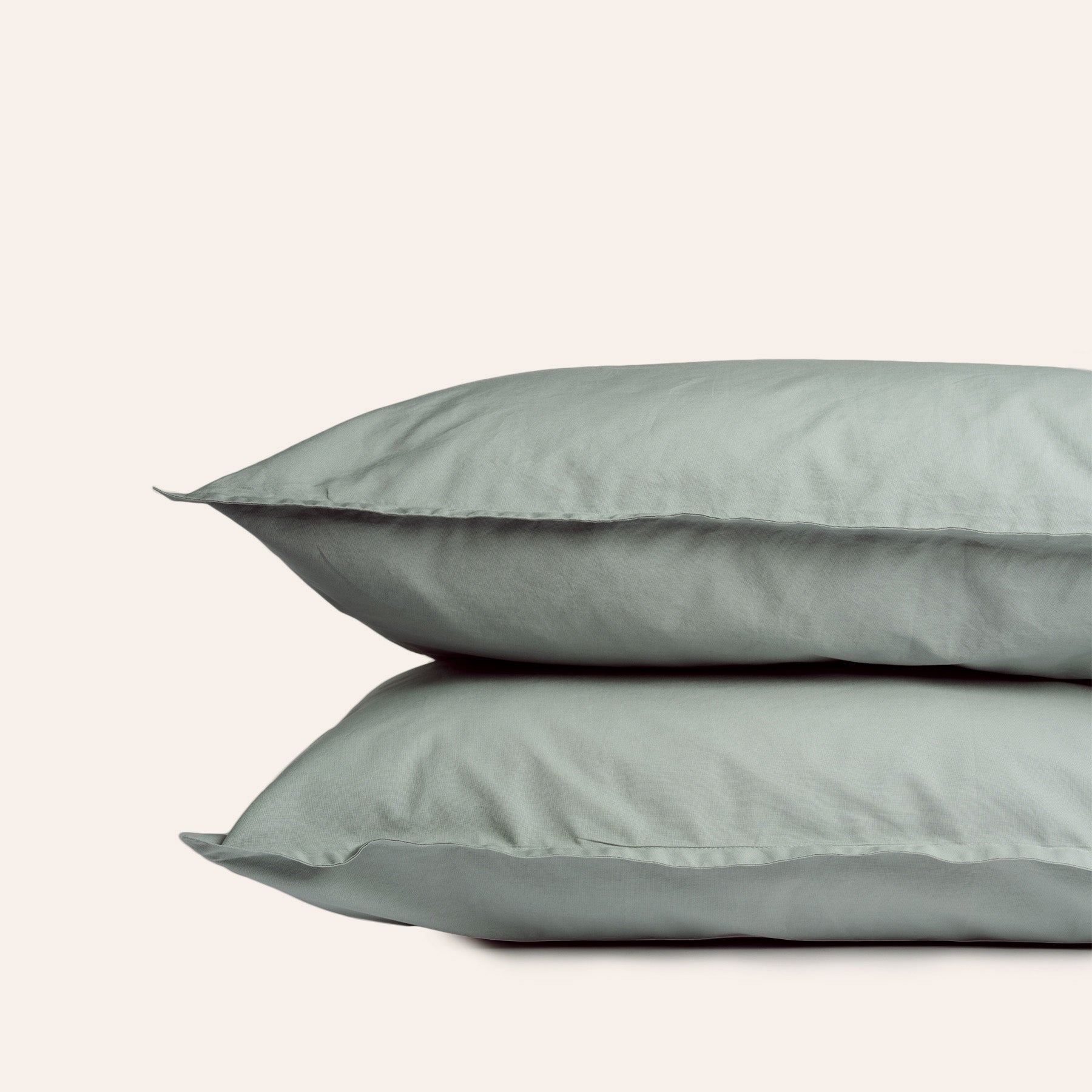 Percale Cotton Pillowcase in Ash Gray (Set of 2)