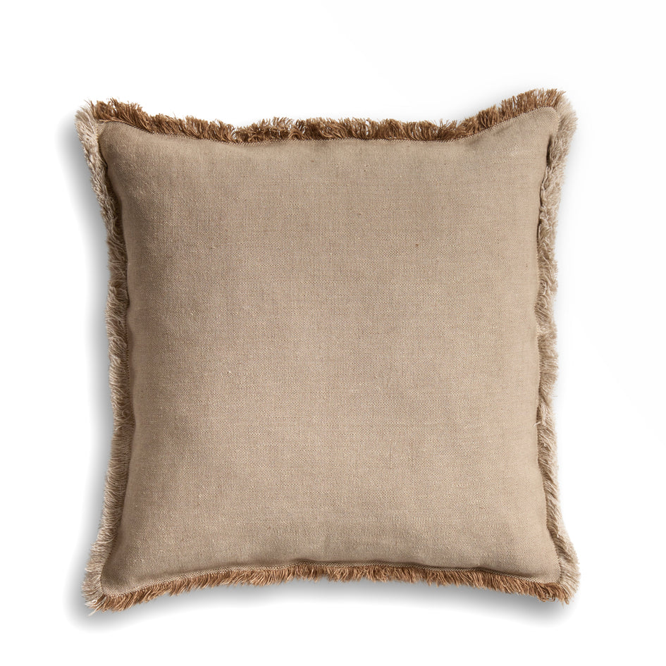 Hopsack Cushion in Isabella Beige Image 1