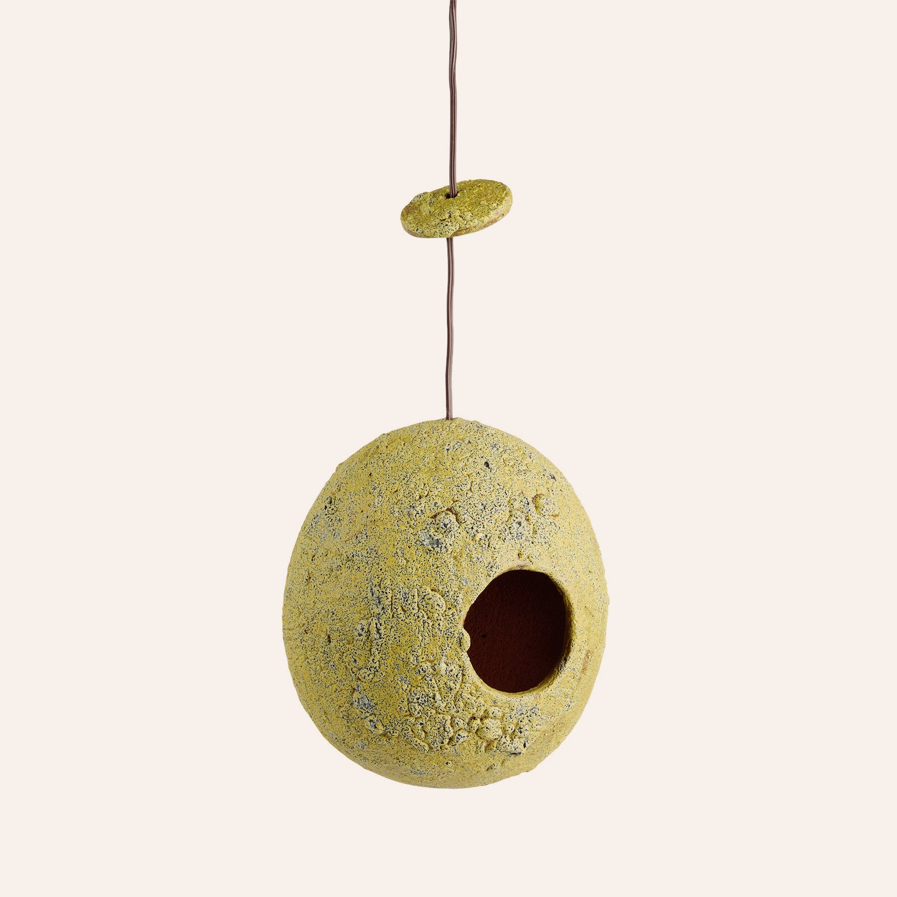 Ceramic Birdhouse in Yellow