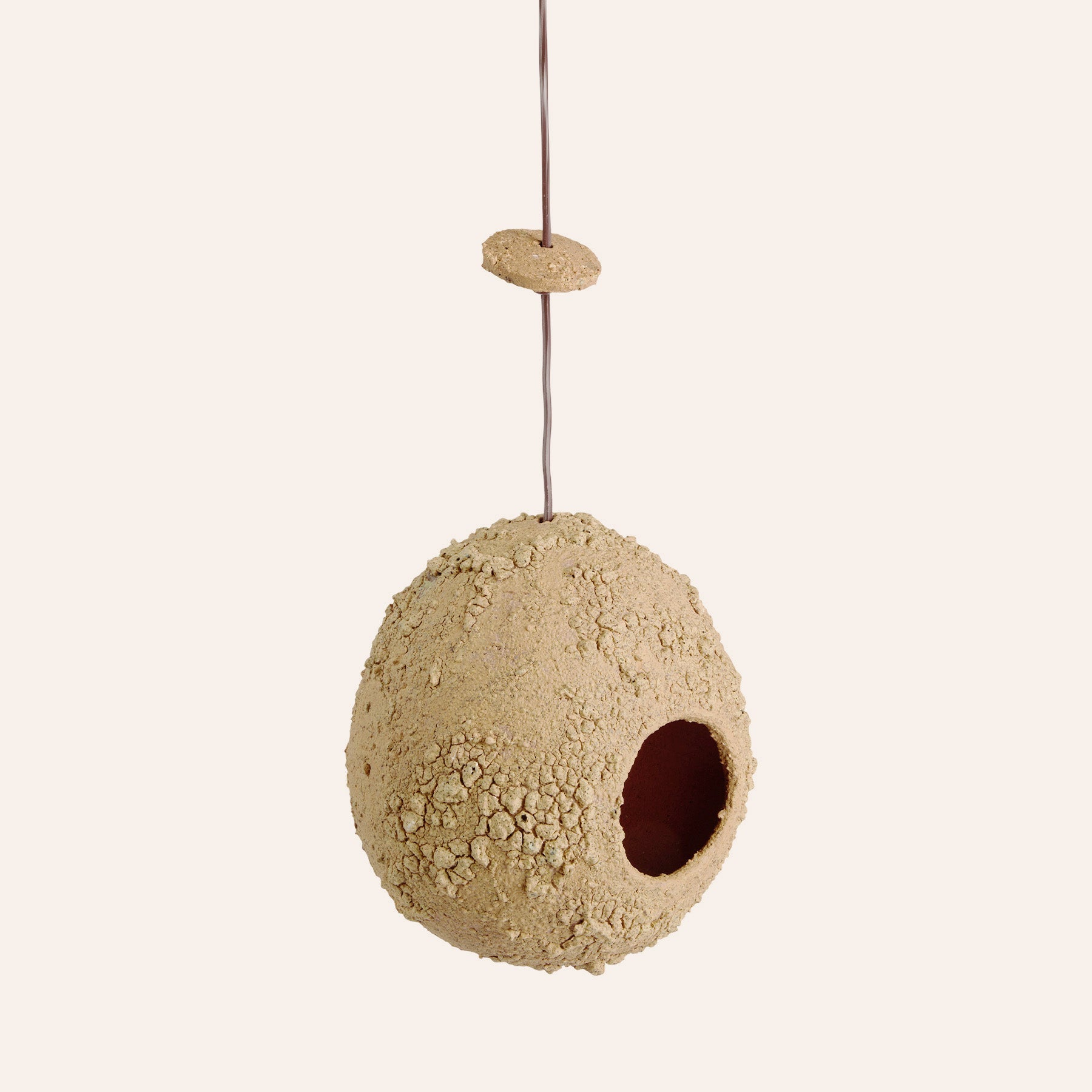 Ceramic Birdhouse in Tan