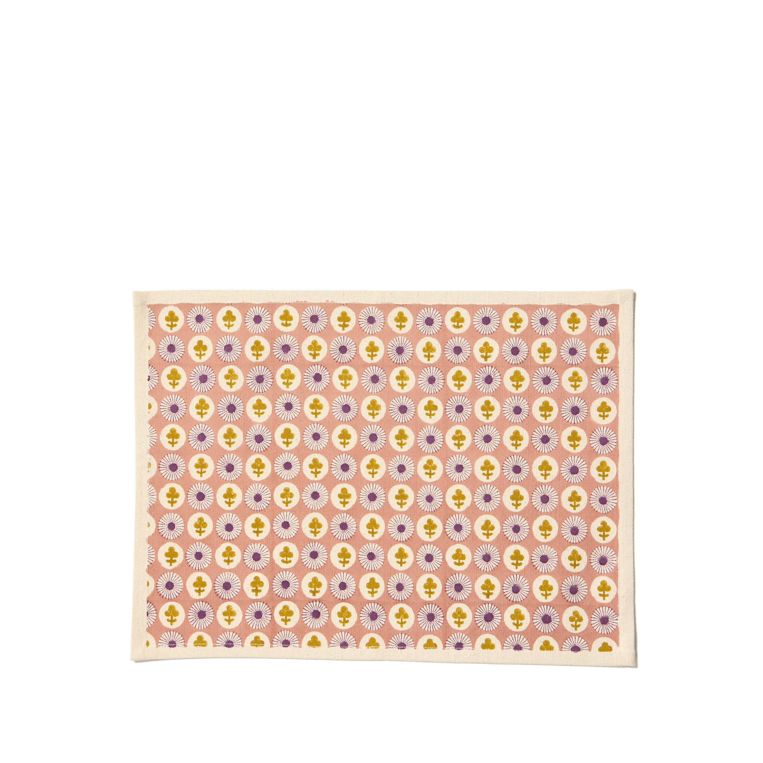 Gauri Placemat in Grapefruit Pink Zoom Image 1